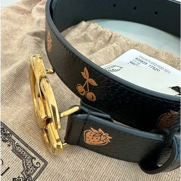 Gucci GG Logo Belt Cherry - Picture 2 of 7